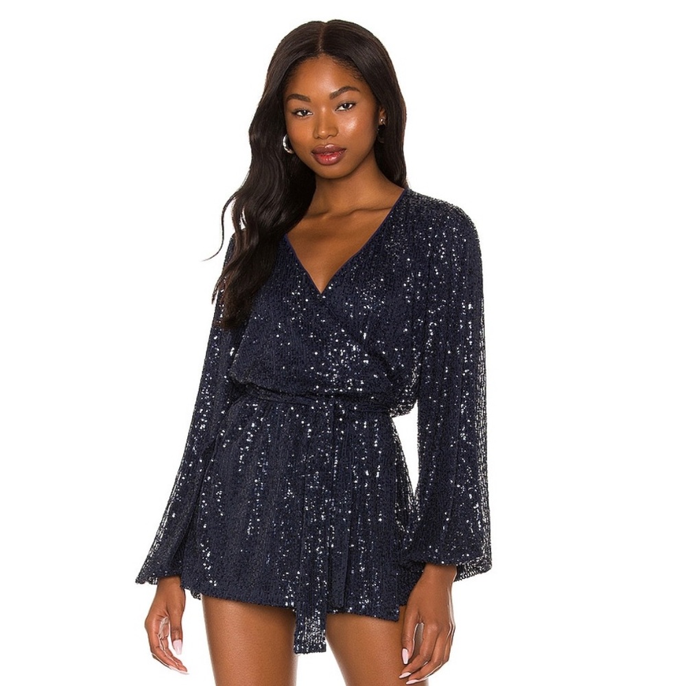 Free People Christa Romper XS in Blue